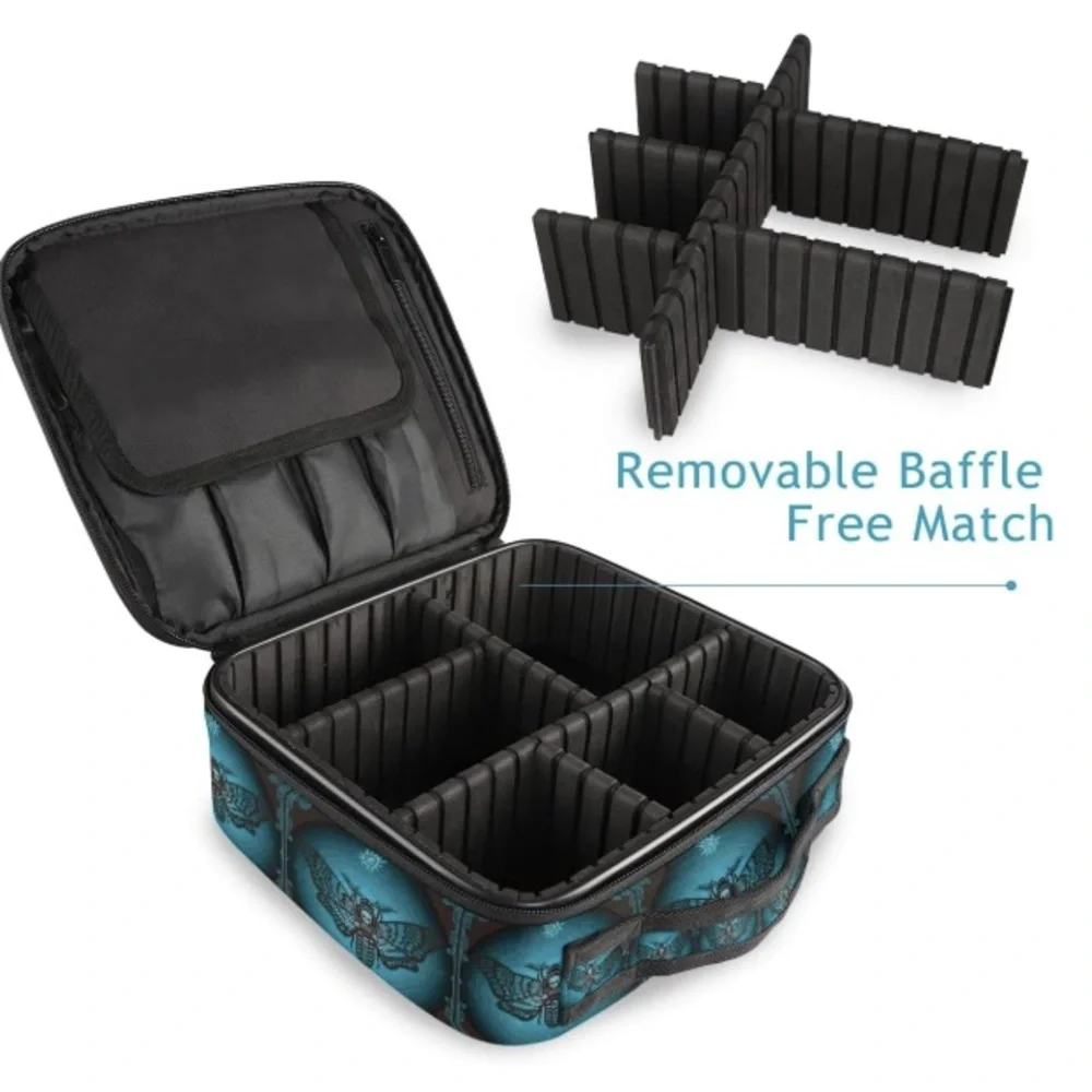 Skull Moth Design Storage Organizer - Black and Blue